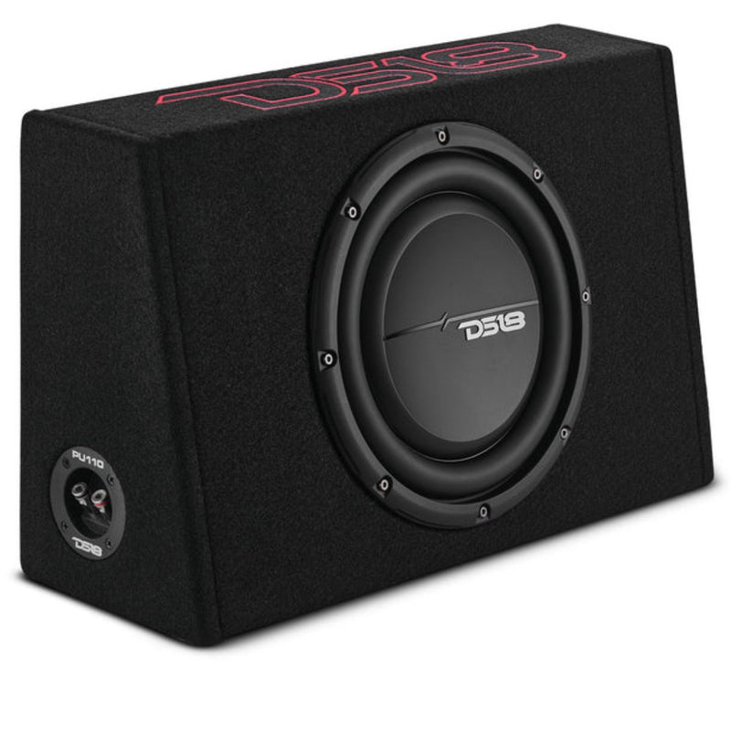10” 350W RMS 2-Ohm Shallow Loaded Sealed Subwoofer Enclosure for Pickup Trucks
