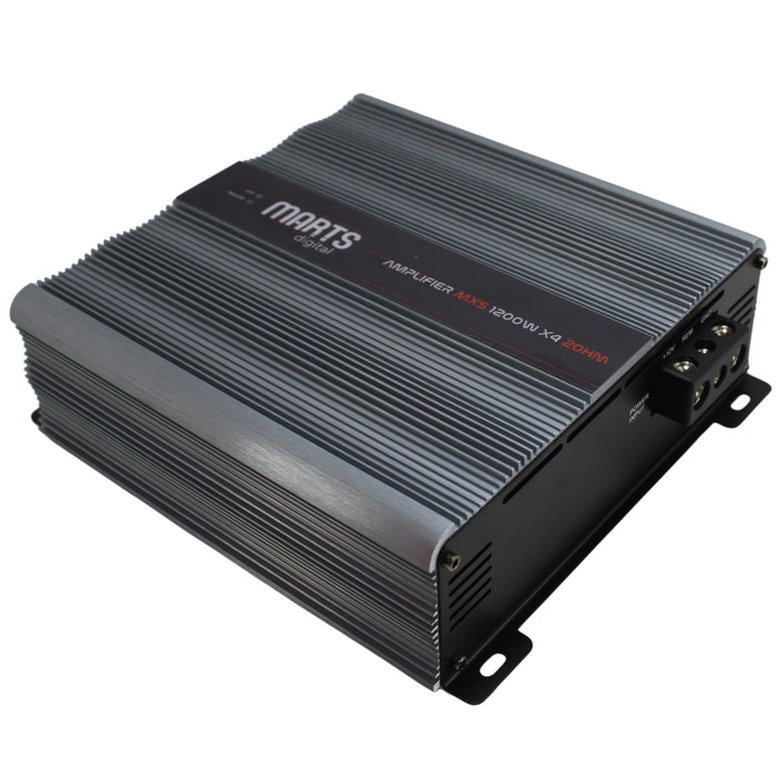 Marts Digital MXS Series 4 Channel 1.2K Class D 2 Ohm Amplifier MXS-1200X4-2-V2