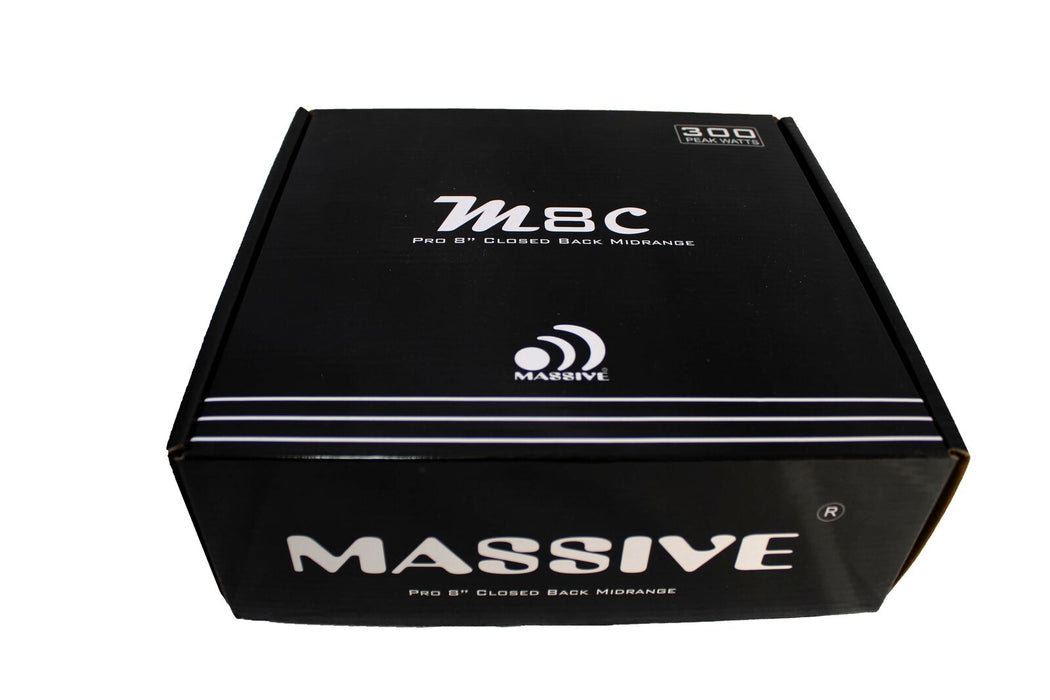 Massive Audio Pro 8" 300 Watt Speaker 8 Ohm Closed Back Mid-Range M8C