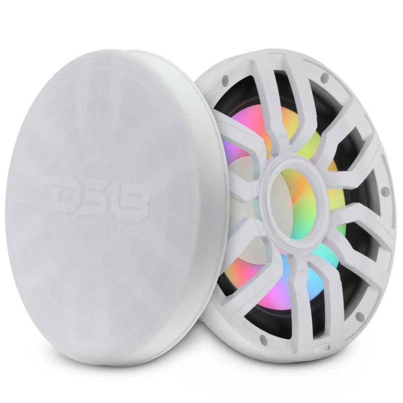 10" 500 Watt RMS 4 Ohm Marine Subwoofer w/ LED DS18 NXL-iQ10SUB White