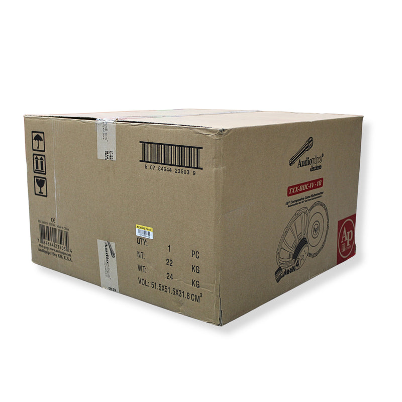 Audiopipe 18" 1700 Watt RMS Dual 4-Ohm 4" Voice Coil Subwoofer TXX-BDC-IV-18D2