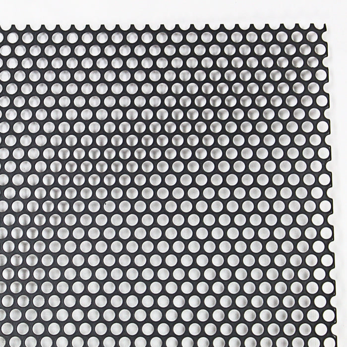 Audiopipe 2x4' Black Metal Finish Mesh Grill Sheet Staggered Rows 3/16" Holes