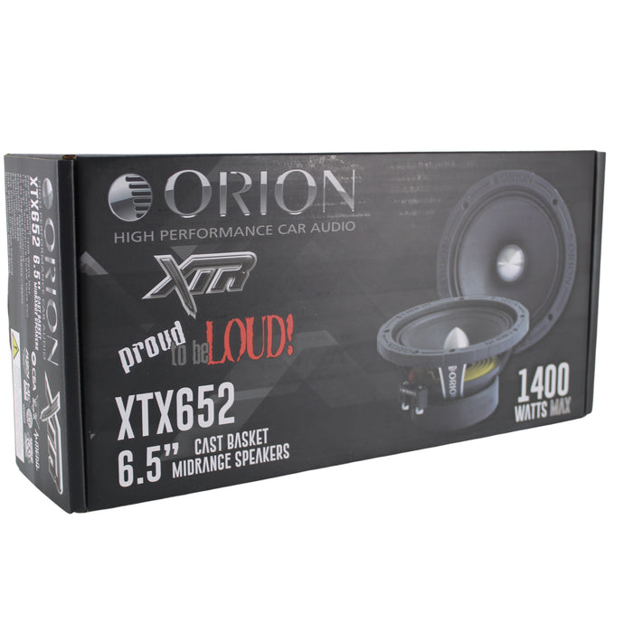 Pair of Orion 2-Ohm 350W RMS XTR Series 6.5" Bullet Midrange Speakers