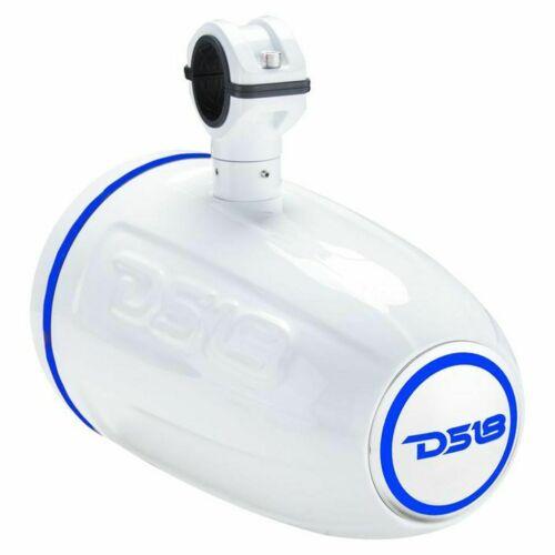 DS18 NXL6TPW 6.5" 100 Watt RMS 4-Ohm Marine Coaxial RGB White Tower Speakers
