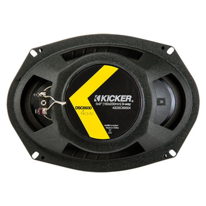 Kicker 6x9" Coaxial 3 Way Speakers 360W Peak 4 Ohm Car Audio Black 43DSC69304