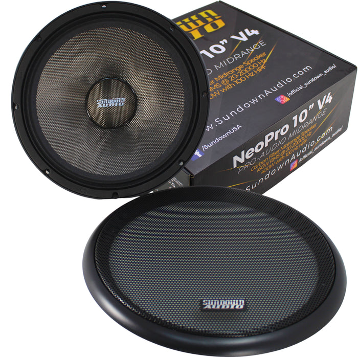 Sundown Audio Neo Pro v.4 10" 160W RMS 4-Ohm Mid-Range Speaker / NEOPRO-V4-10-4