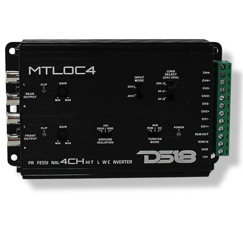 4-Channel High-to-Low Line Output Converter with Remote/Automatic Turn-On MTLOC4