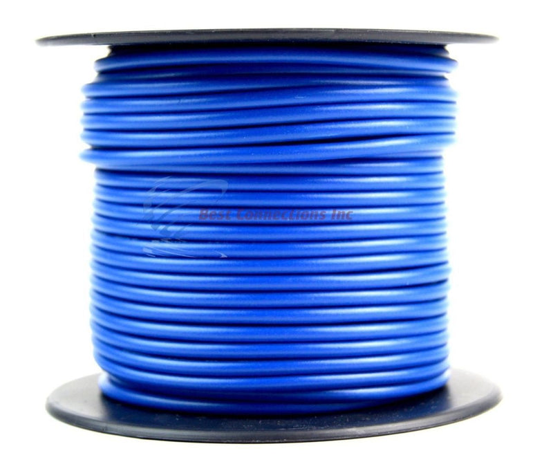 16 GA 100 FT Roll Blue Stranded Spool of CCA Primary Power Ground Wire Cable