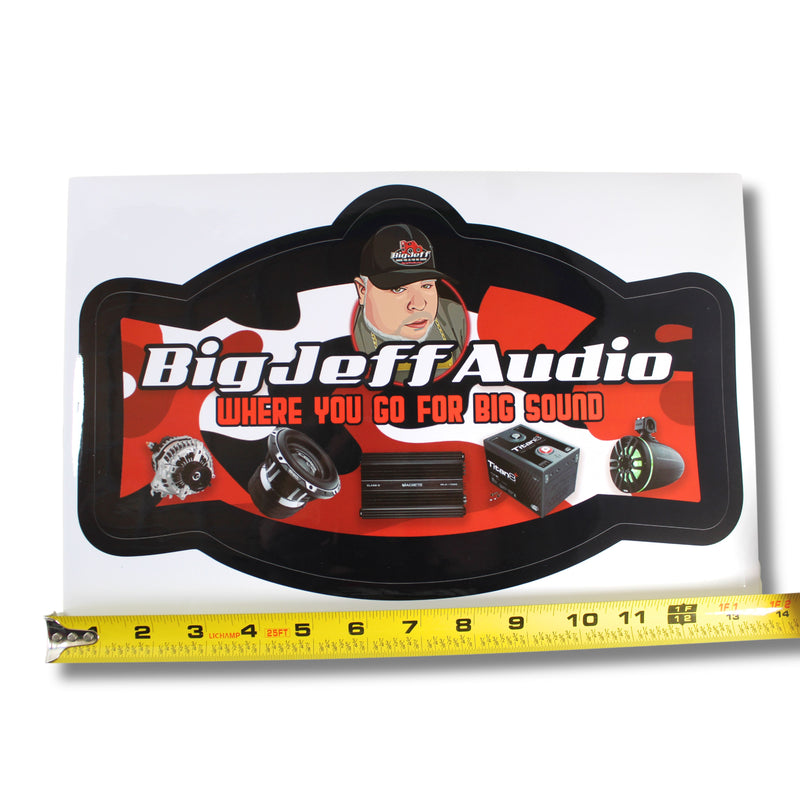 Official Big Jeff Audio 12" Premium Vinyl Sticker – Next-Gen Edition