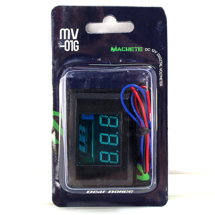 Deaf Bonce Machete Digital 3 Digit Voltmeter 12 Volt DC 9.5 to 16.5 Volts MV-01G