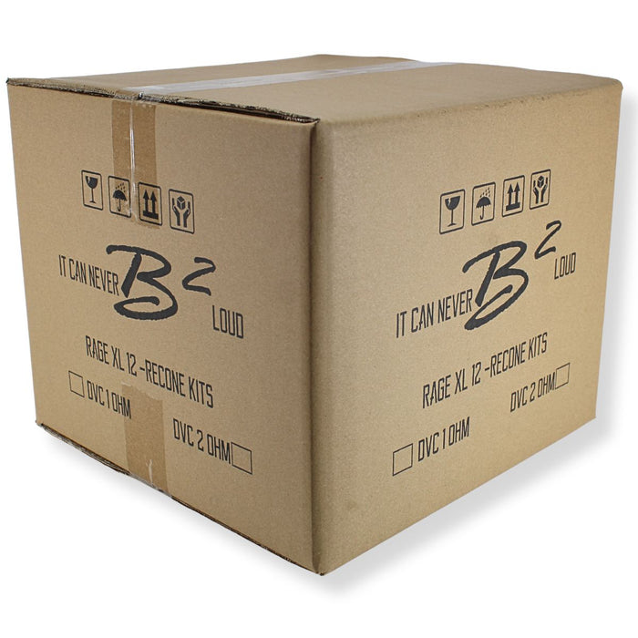 B2 Audio RageXL 12" Re-cone Kit Drop 1-Ohm 3" Coil Carbon Fiber