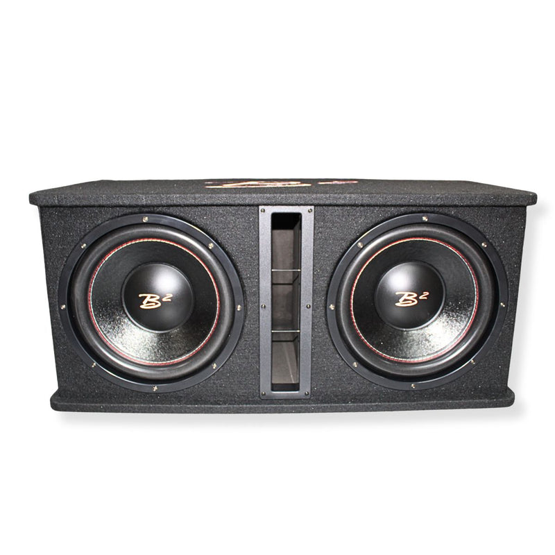 B2 Audio Loaded Subwoofer System DVPE212 1000W Dual 12" w/Monoblock Amp