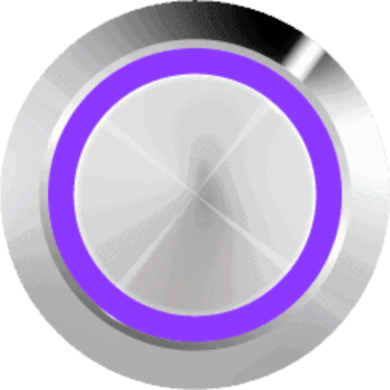 Sparked Innovations Aluminum Latching Push Button Switch w/Halo Ring LED SPDT