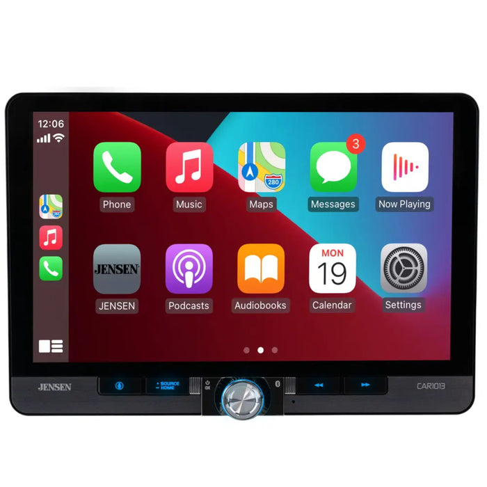 Jensen 10.1” Touchscreen Receiver w/Wireless Android Auto& Apple CarPlay CAR1013