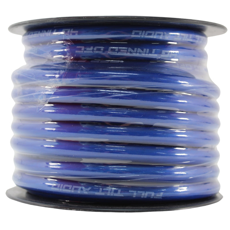 Full Tilt Audio 4 GA Tinned OFC Power/Ground Wire Blue Lot Cut By The Foot