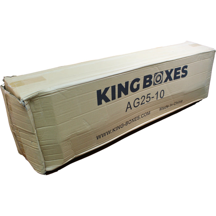 King Boxes Dual 10" 14-18 Silverado/Sierra Fire Down Sealed Charcoal Carpet Box