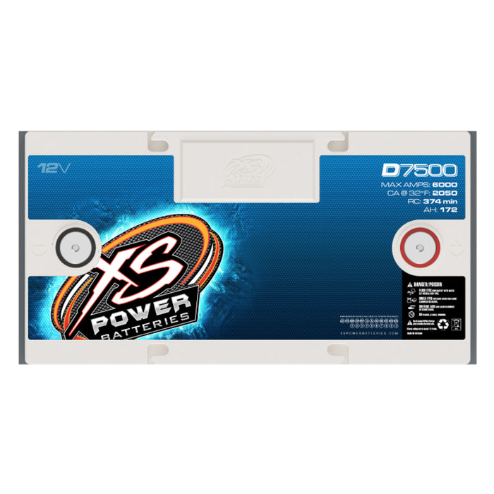 XS Power 12V BCI Group Size GC12 Starting Battery AGM 140 AH D7500 OPEN BOX