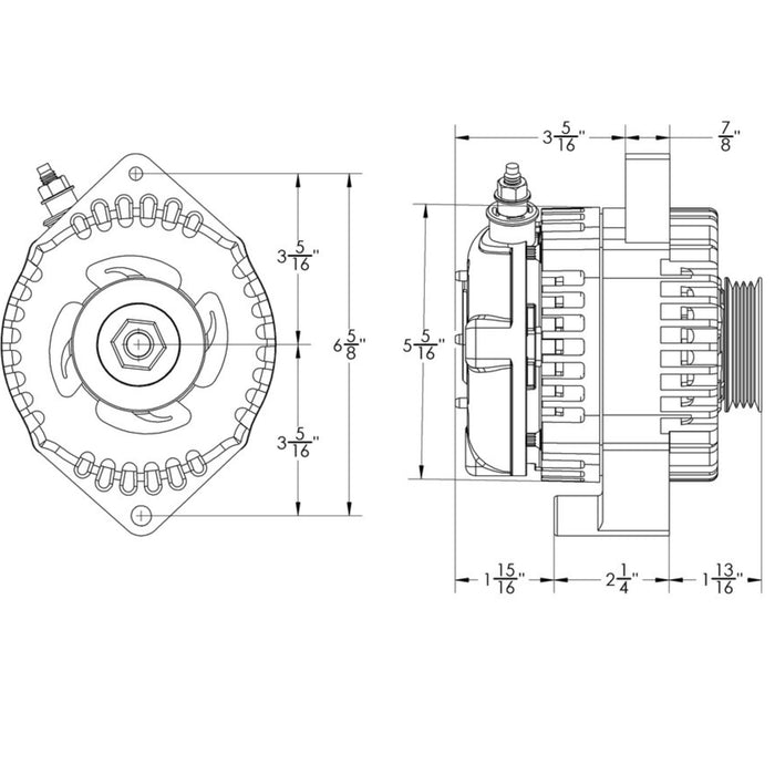 Mechman S-Series 240 Amp High Output Alternator For 1988 - 1991 1.6L Honda Civic