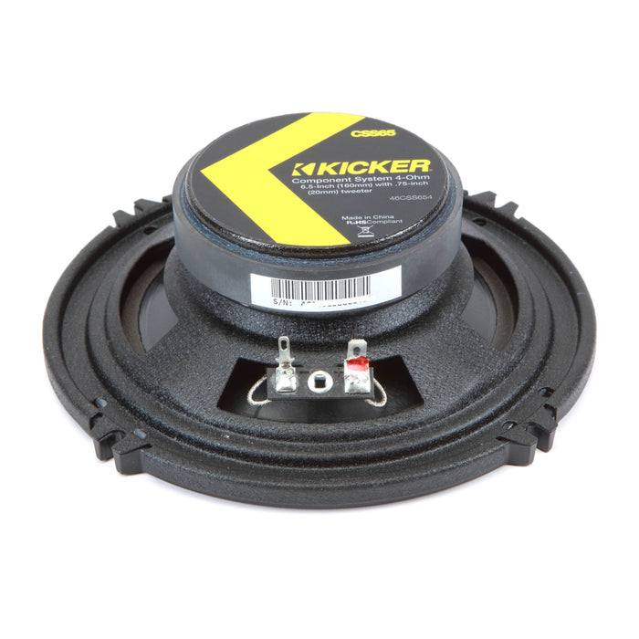 Kicker CS-Series 6.5" 4 Ohm Component Speakers with 3/4" Tweeters 300W Peak