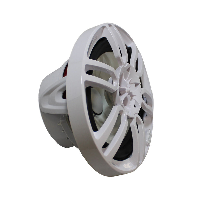 DS18 Pair of White NXL-69 6x9" 2-Way 375W 4 Ohm Coaxial Marine Speakers RGB LED