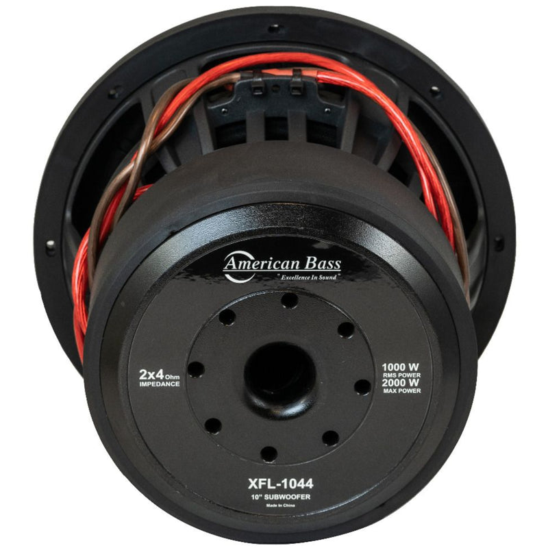 American Bass 10" XFL Series 2000 Watt Dual 4 Ohm Car Subwoofer XFL-1044