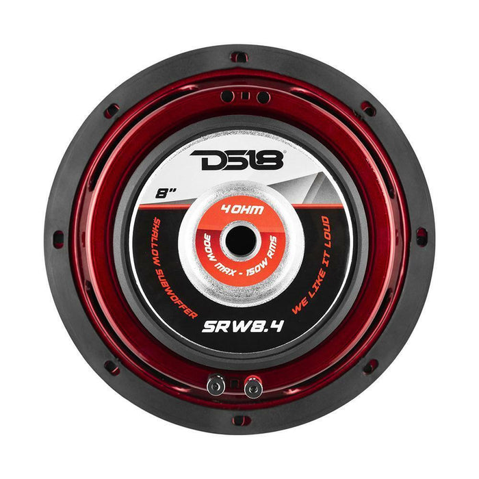 DS18 SRW8.4 8" 150W RMS 4 Ohm Single Voice Coil Shallow Subwoofer