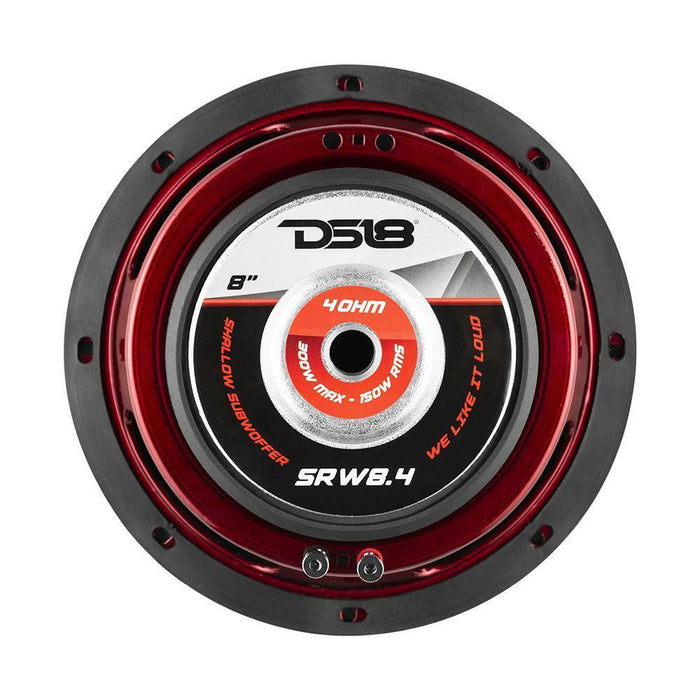 DS18 SRW8.4 8" 300 Watt 4 Ohm Single Voice Coil Shallow Subwoofer
