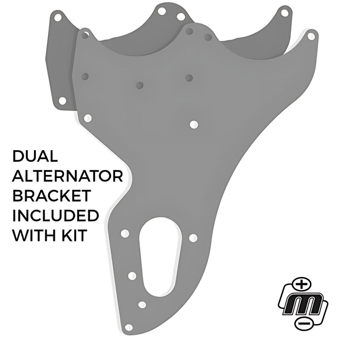 Mechman D205GO Dual Bracket Gold Alt 05-13 GM Trucks W/4.8, 5.3, & 6.0, 6.2L