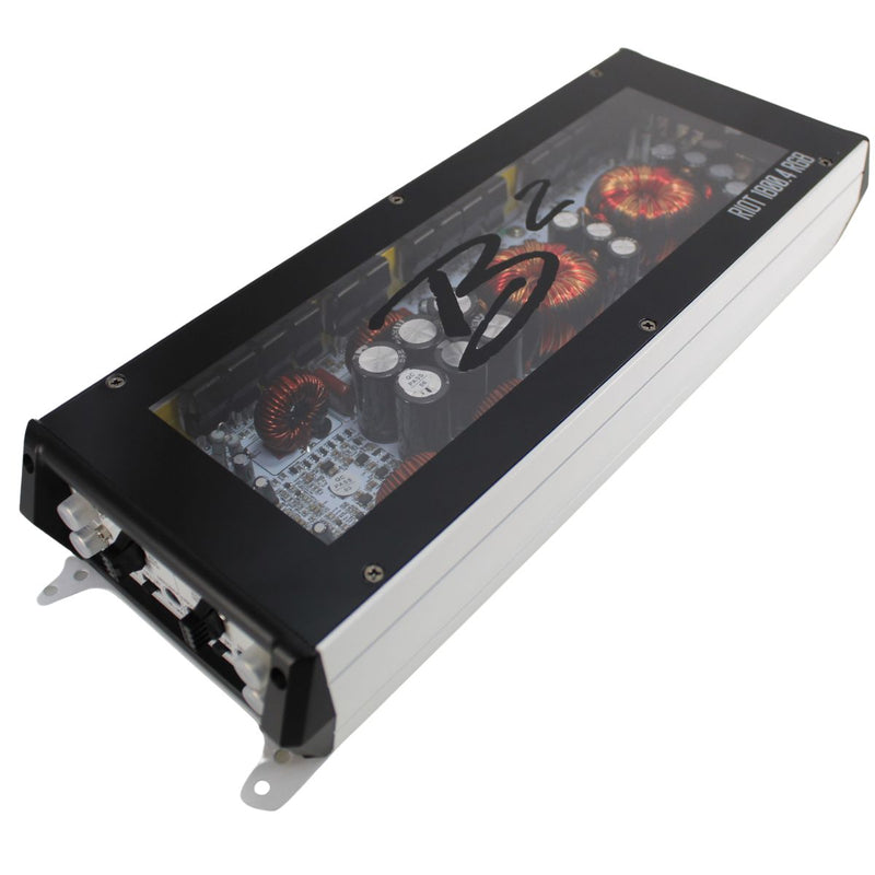 B2 Audio 1800W 2-Ohm Class D 4-Channel Amplifier w/ RGB LED Illumination RIOT