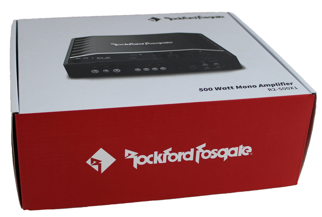 Rockford Fosgate Prime 500W RMS 2 Ohm Monoblock Subwoofer Amplifier +Install Kit