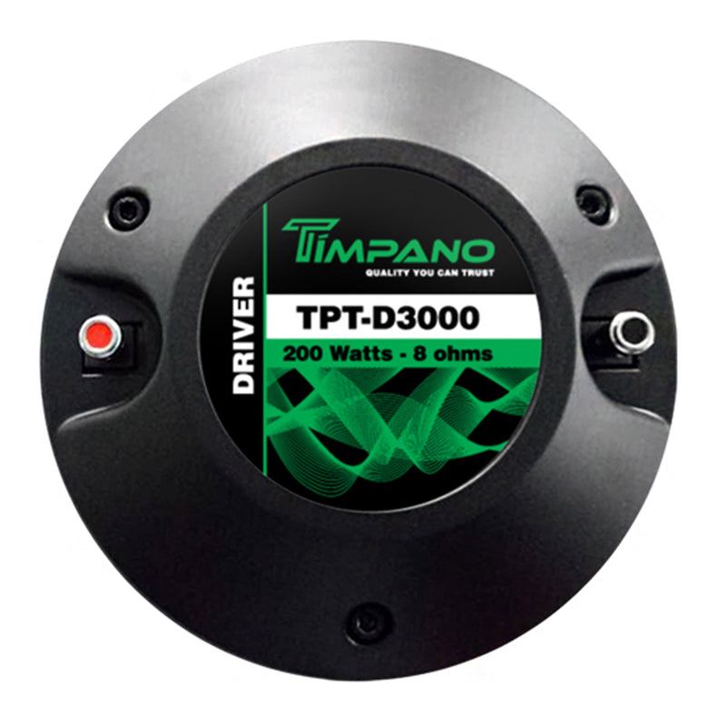 Timpano 2" Compression Driver 200W 8Ohm + Aluminum Shallow Mount Horn Car Audio