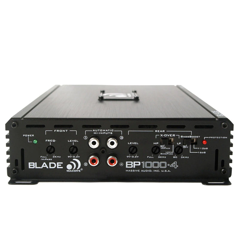 Massive Car Audio 6.5 Speakers 1200W 8 Ohm W/ Bullet Tweeters & 4 Ch Amplifier - Big Jeff Online Inc