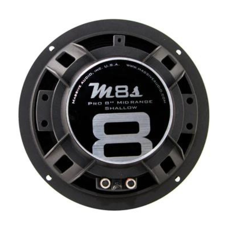Massive Audio MS Series 8" 140W RMS 4 Ohm Mid Range Shallow Speaker M8S