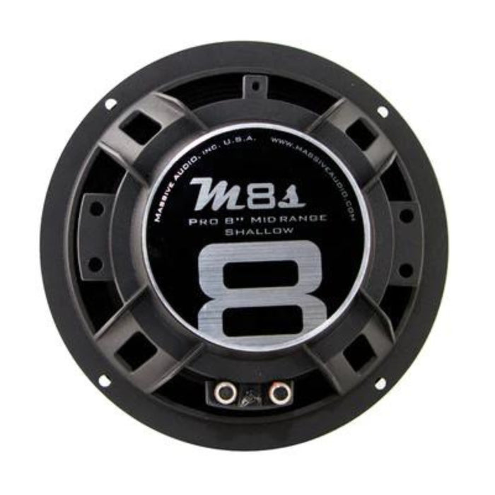 Massive Audio MS Series 8" 140W RMS 4 Ohm Mid Range Shallow Speaker M8S