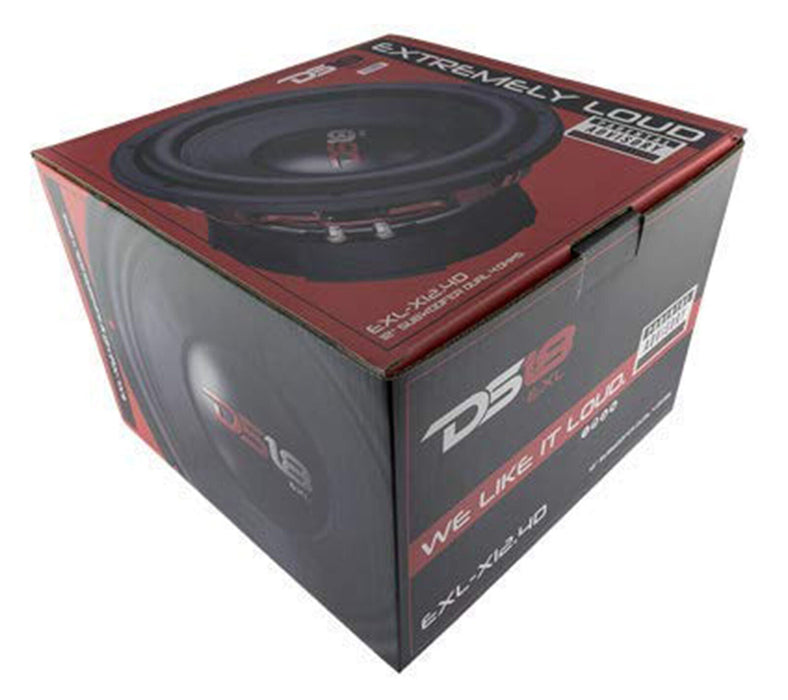 12" 1250 Watt RMS Dual Voice Coil 2-Ohm Red Frame Subwoofer EXL-12.2D DS18