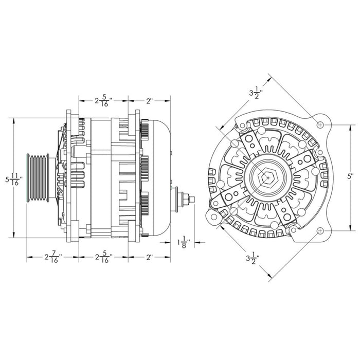 Mechman E-Series 370 Amp Alternator For 1993 - 1998 Volkswagen 1.8L Car 13381370