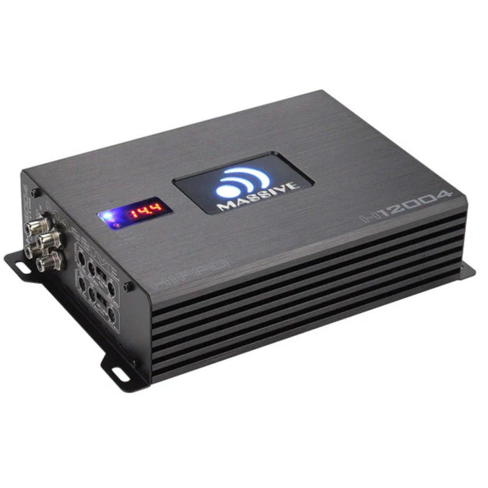 Massive Audio 200 Watts RMS 4-Ohm 4 Channel Full Range Class D Amplifier H12004