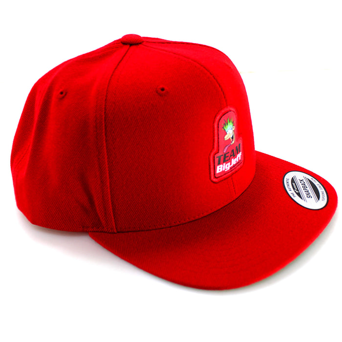 Official Team Big Jeff Audio Hair Tricks Snapback Hat Red