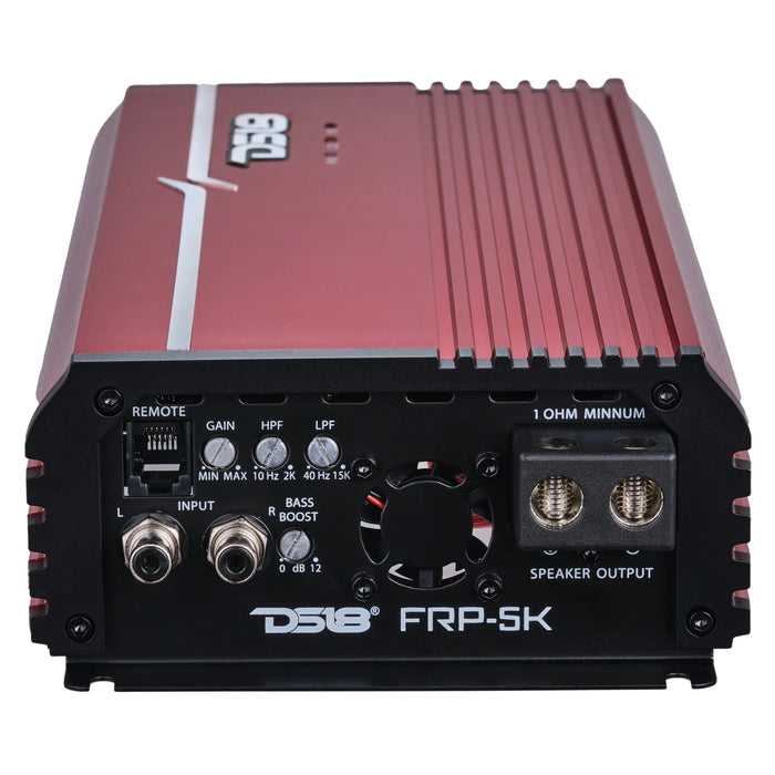 DS18 FRP Monoblock 5000W 1-Ohm Full-Range Class-D Amplifiers Red/Blue/Titanium