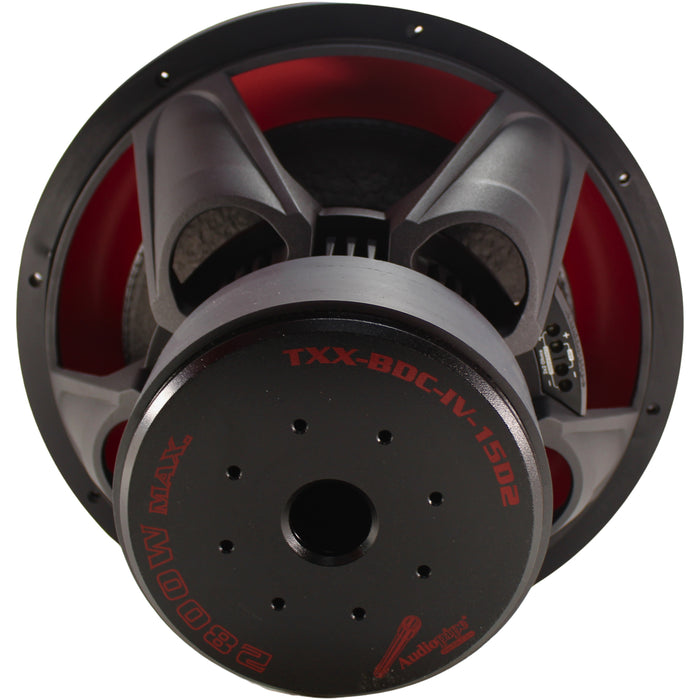 Audiopipe 15" 1400W RMS Dual 2-Ohm Quad Stack Composite Cone Subwoofer