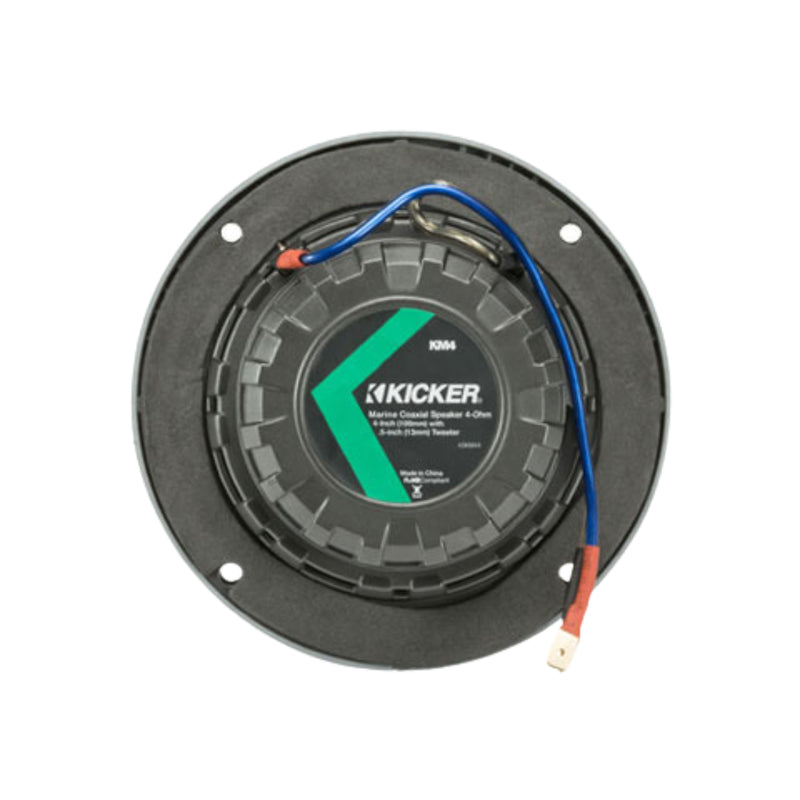 Kicker 4" Marine Coaxial Speakers Pair 4-Ohm 50W RMS Powersport Audio 45KM44