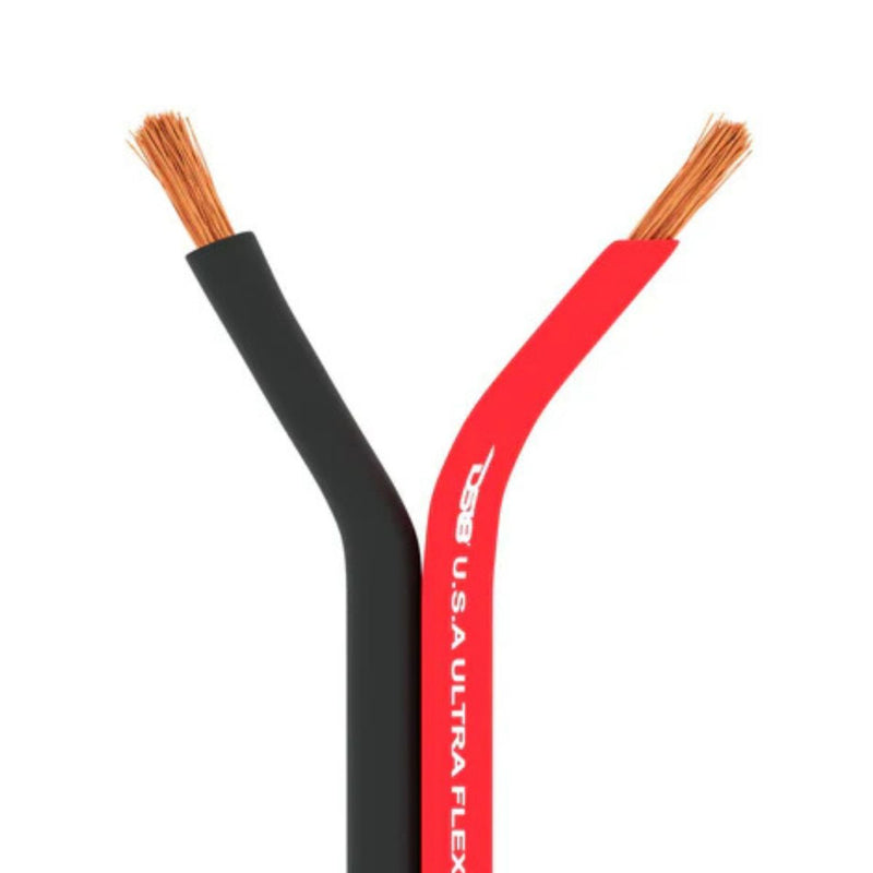 DS18 SW-12GA-100RB 12-GA CCA Ultra Flex Speaker Wire 100 Ft Red/Black Roll
