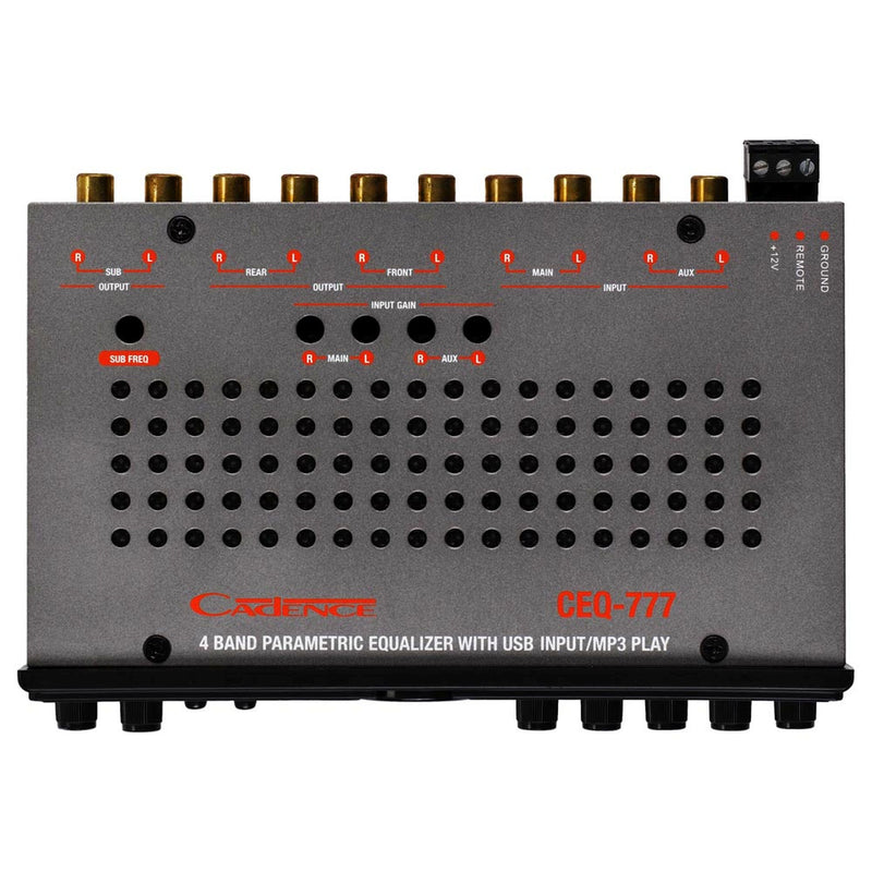 Cadence 7V Line Driver 4-Band EQ, Subwoofer Control, Adjustable Crossover CEQ777