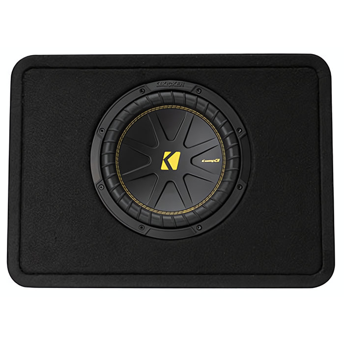 Kicker Single CompC 10" 500W 4-Ohm Compact Loaded Subwoofer Enclosure 50TCWC104