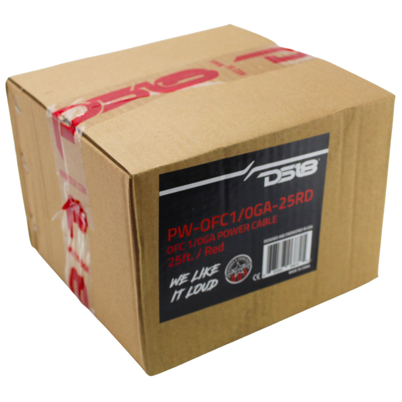 DS18 Ultra Flex 100% OFC 0GA Ground Power Wire Red Lot Cut By The Foot