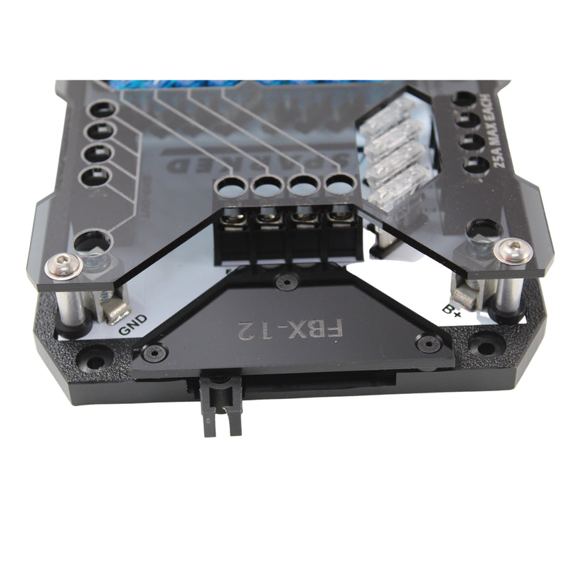 Sparked Innovations 12 Channel ATC/ATO Blade Fuse Box w Negative Bus and Cover