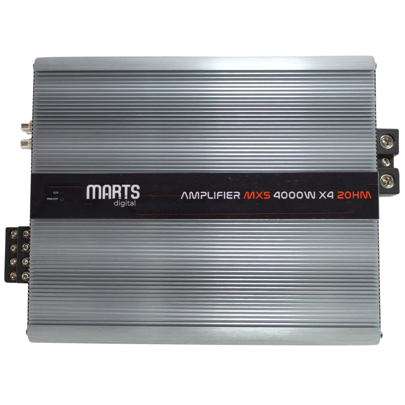 Marts Digital MXS Series 4 Channel 4K Class D 2 Ohm Amplifier MXS-4000x4-2-V2