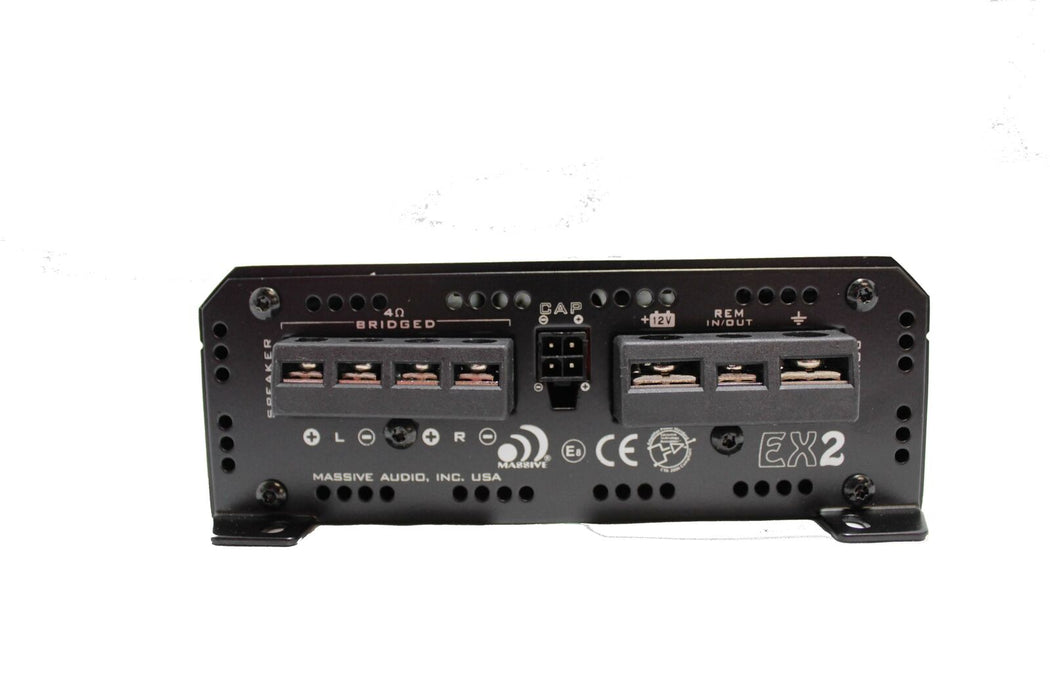 Massive Audio Nano Edge 2 Channel Amplifier 480 Watt Class AB 2 Ohm Stable EX2