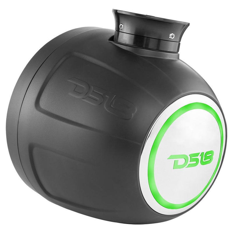 DS18 8" 375W Marine Pod Pair of Black Speakers with Integrated LED NXL-PS8BK