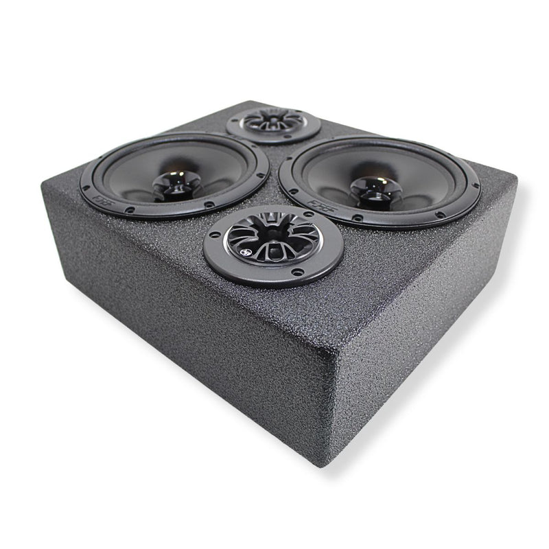 Dual 6.5" Speaker Pod Box + Deaf Bonce 6.5" Speakers + Audiopipe Tweeters Combo